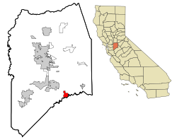 San Joaquin County California Incorporated and Unincorporated areas Ripon Highlighted